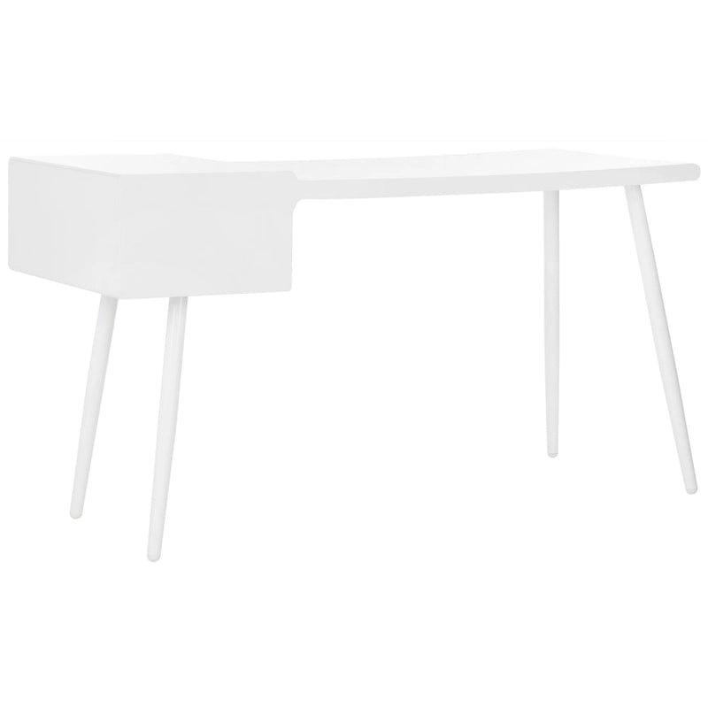 Natalia Scrivania Mid-Century Scandinava Bianca con Due Cassetti