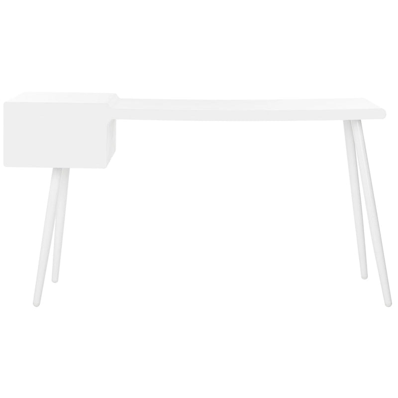 Natalia Scrivania Mid-Century Scandinava Bianca con Due Cassetti