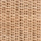Tavolino intrecciato in rattan naturale con ripiano - Tavolino bohémien con dettagli ad anello, stile costiero per soggiorno o camera da letto