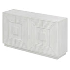 Madia a buffet vintage a 4 ante con scanalature e ripiani regolabili