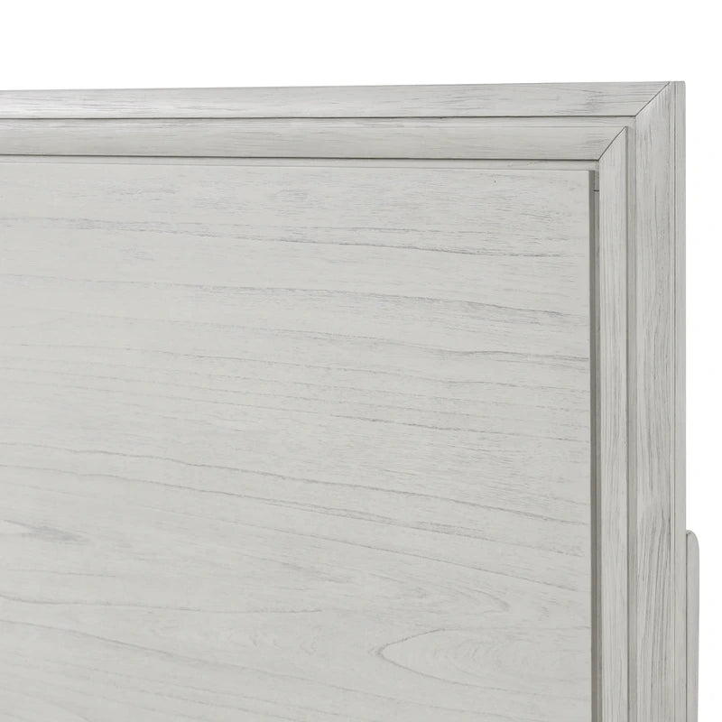 Letto con pannelli in legno bianco rustico