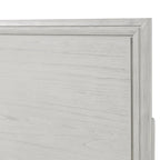 Letto con pannelli in legno bianco rustico