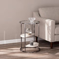   Lindale Round Side Table w/ Faux Stone