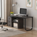 Scrivania a L da 55 pollici, Scrivania da Lavoro per Computer con Spazio di Archiviazione, 5 Colori