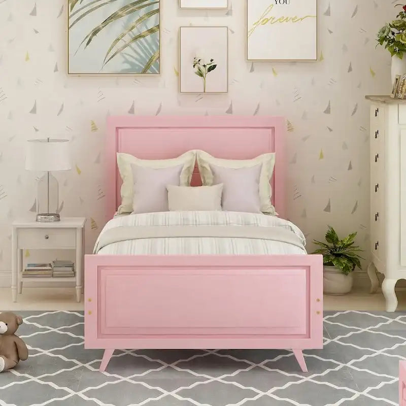 Letto a piattaforma in legno