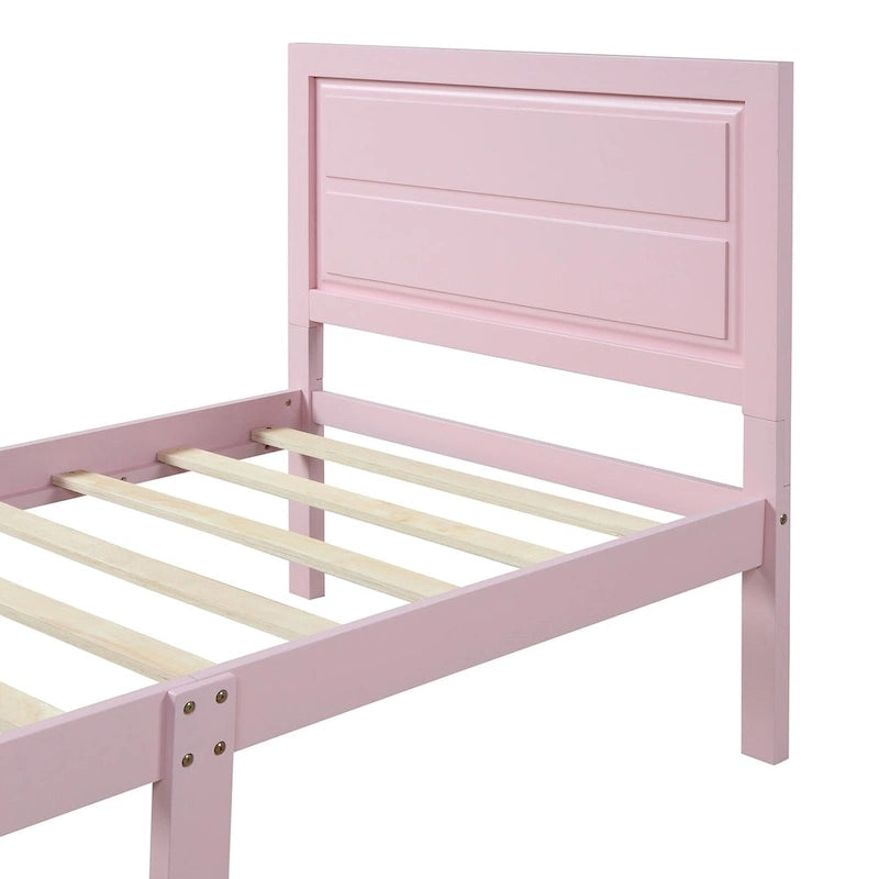 Letto a piattaforma in legno