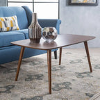 Tavolino Rettangolare in Legno di Metà Secolo di   - 39.50L x 23.70 W x 18.25 H