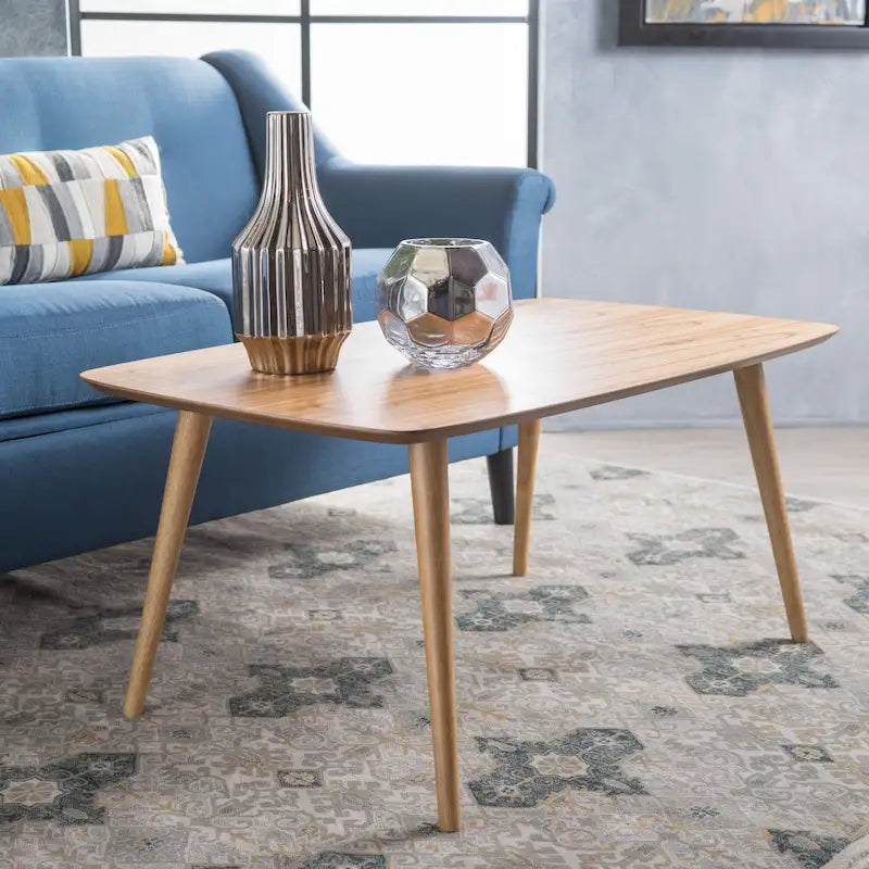 Tavolino Rettangolare in Legno di Metà Secolo di   - 39.50L x 23.70 W x 18.25 H