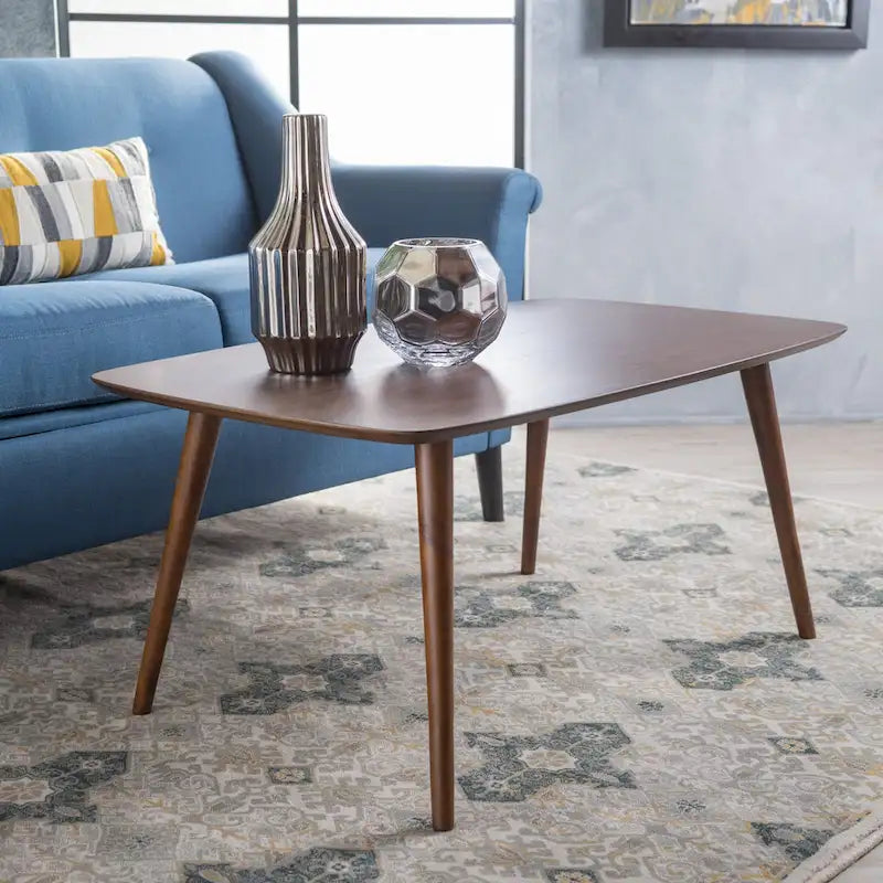 Tavolino Rettangolare in Legno di Metà Secolo di   - 39.50L x 23.70 W x 18.25 H
