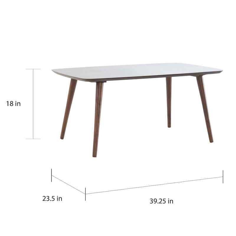 Tavolino Rettangolare in Legno di Metà Secolo di   - 39.50L x 23.70 W x 18.25 H