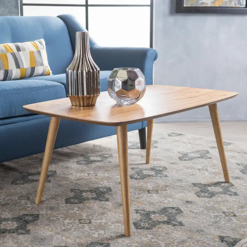 Tavolino Rettangolare in Legno di Metà Secolo di   - 39.50L x 23.70 W x 18.25 H