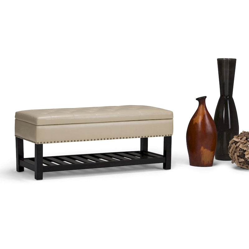Panca pouf rettangolare Riley da 43 pollici - 43 L x 17 P x 19 A
