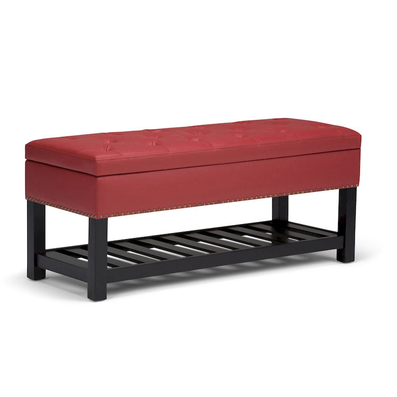 Panca pouf rettangolare Riley da 43 pollici - 43 L x 17 P x 19 A