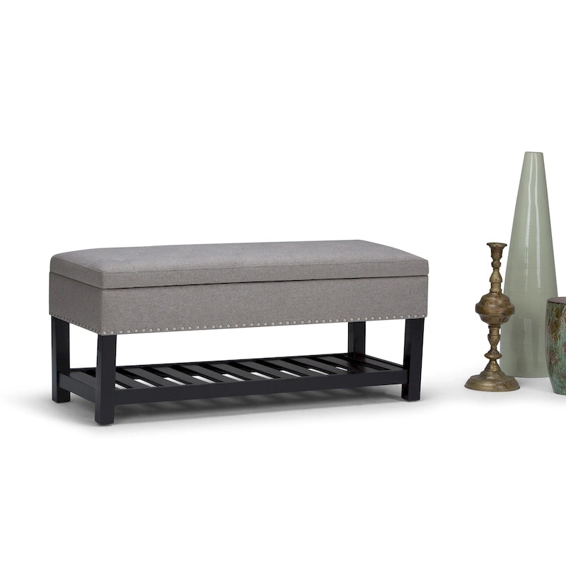 Panca pouf rettangolare Riley da 43 pollici - 43 L x 17 P x 19 A