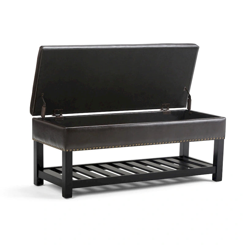 Panca pouf rettangolare Riley da 43 pollici - 43 L x 17 P x 19 A