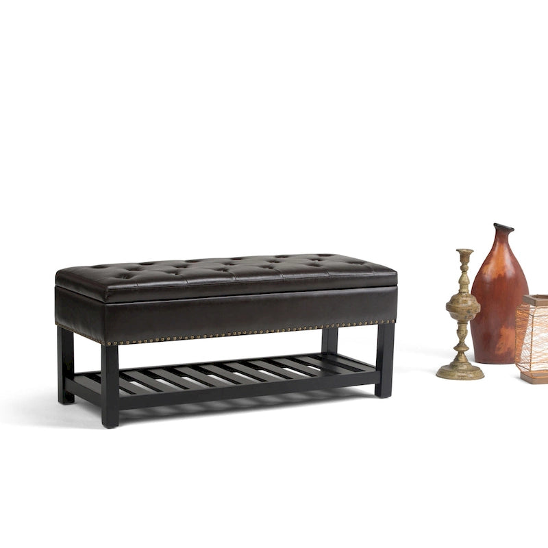 Panca pouf rettangolare Riley da 43 pollici - 43 L x 17 P x 19 A