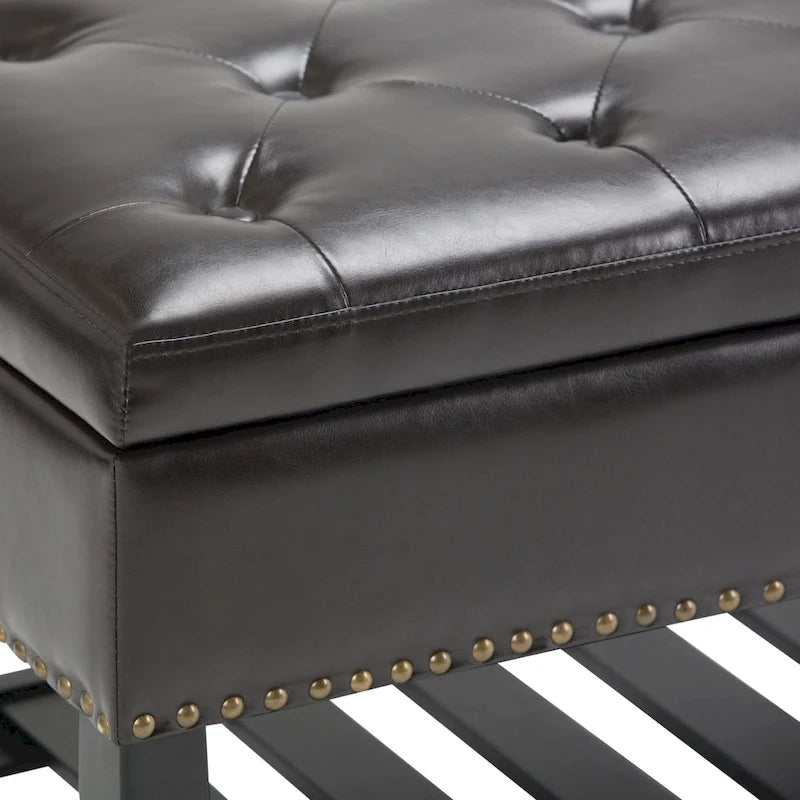 Panca pouf rettangolare Riley da 43 pollici - 43 L x 17 P x 19 A
