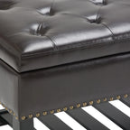 Panca pouf rettangolare Riley da 43 pollici - 43 L x 17 P x 19 A