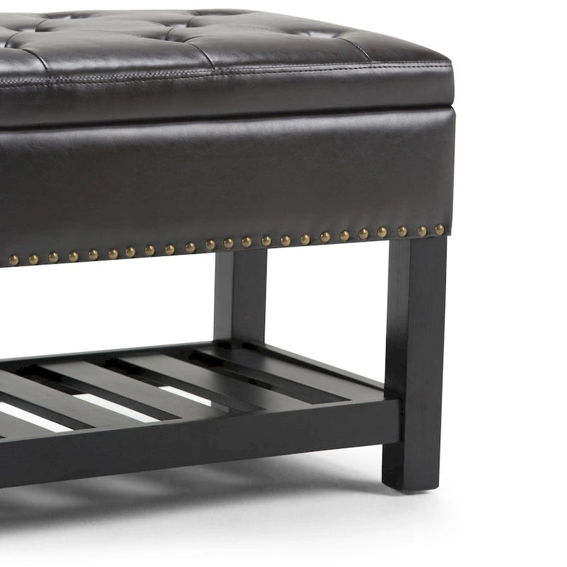 Panca pouf rettangolare Riley da 43 pollici - 43 L x 17 P x 19 A