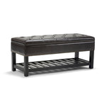 Panca pouf rettangolare Riley da 43 pollici - 43 L x 17 P x 19 A