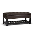 Panca pouf rettangolare Riley da 43 pollici - 43 L x 17 P x 19 A
