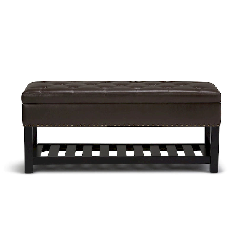 Panca pouf rettangolare Riley da 43 pollici - 43 L x 17 P x 19 A