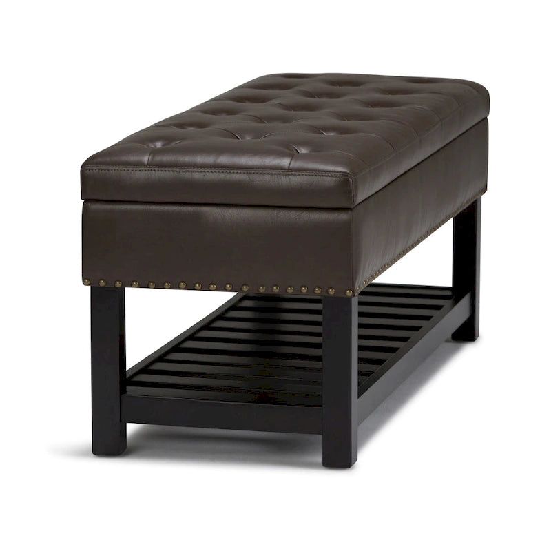 Panca pouf rettangolare Riley da 43 pollici - 43 L x 17 P x 19 A