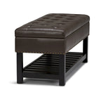 Panca pouf rettangolare Riley da 43 pollici - 43 L x 17 P x 19 A