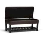 Panca pouf rettangolare Riley da 43 pollici - 43 L x 17 P x 19 A