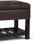 Panca pouf rettangolare Riley da 43 pollici - 43 L x 17 P x 19 A