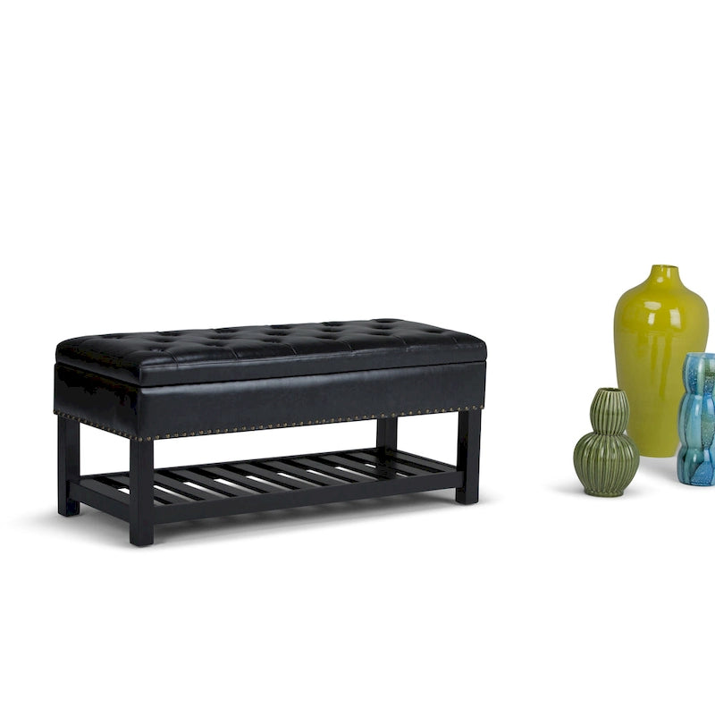 Panca pouf rettangolare Riley da 43 pollici - 43 L x 17 P x 19 A
