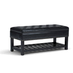Panca pouf rettangolare Riley da 43 pollici - 43 L x 17 P x 19 A