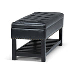 Panca pouf rettangolare Riley da 43 pollici - 43 L x 17 P x 19 A