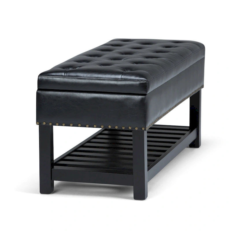 Panca pouf rettangolare Riley da 43 pollici - 43 L x 17 P x 19 A