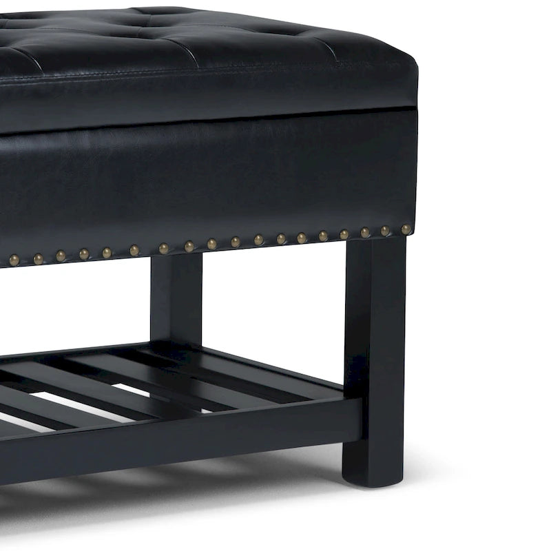Panca pouf rettangolare Riley da 43 pollici - 43 L x 17 P x 19 A