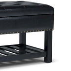 Panca pouf rettangolare Riley da 43 pollici - 43 L x 17 P x 19 A