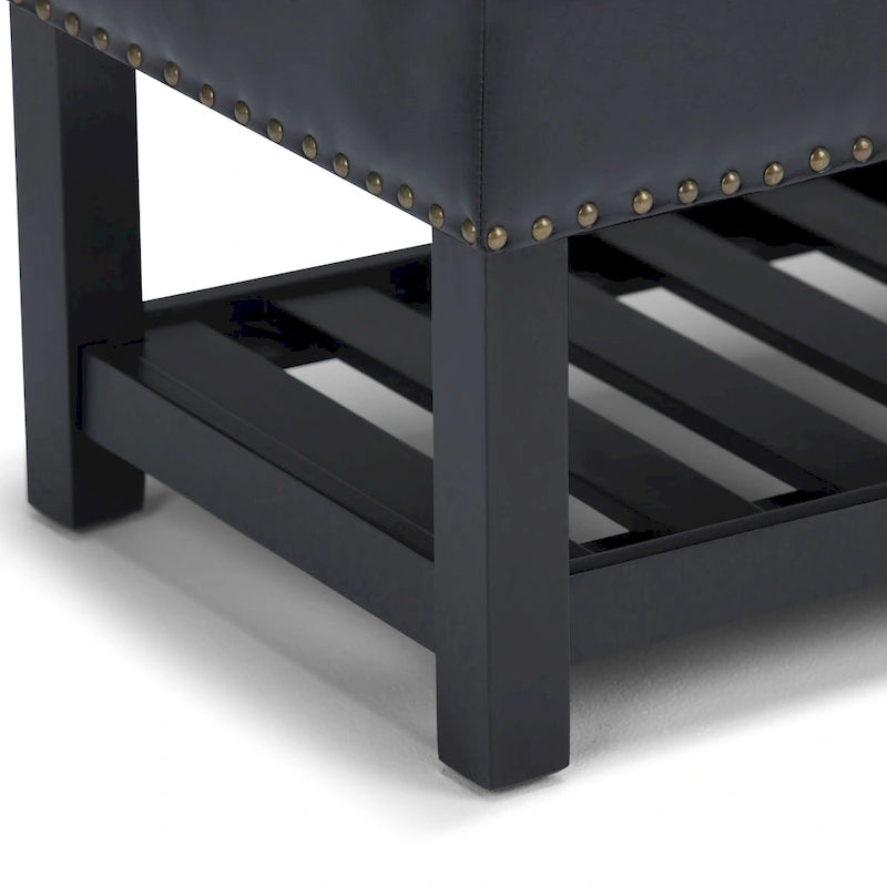 Panca pouf rettangolare Riley da 43 pollici - 43 L x 17 P x 19 A