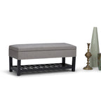 Panca pouf rettangolare Riley da 43 pollici - 43 L x 17 P x 19 A