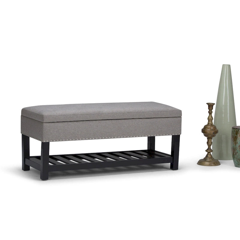 Panca pouf rettangolare Riley da 43 pollici - 43 L x 17 P x 19 A