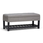 Panca pouf rettangolare Riley da 43 pollici - 43 L x 17 P x 19 A