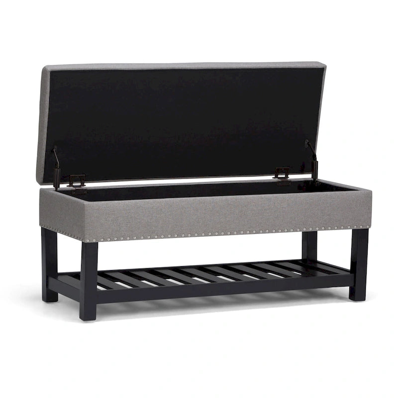Panca pouf rettangolare Riley da 43 pollici - 43 L x 17 P x 19 A