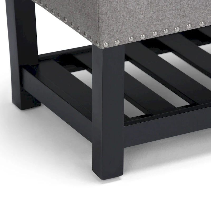 Panca pouf rettangolare Riley da 43 pollici - 43 L x 17 P x 19 A