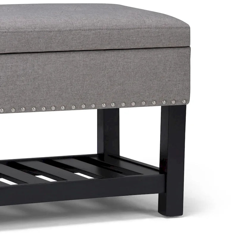 Panca pouf rettangolare Riley da 43 pollici - 43 L x 17 P x 19 A