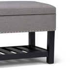 Panca pouf rettangolare Riley da 43 pollici - 43 L x 17 P x 19 A
