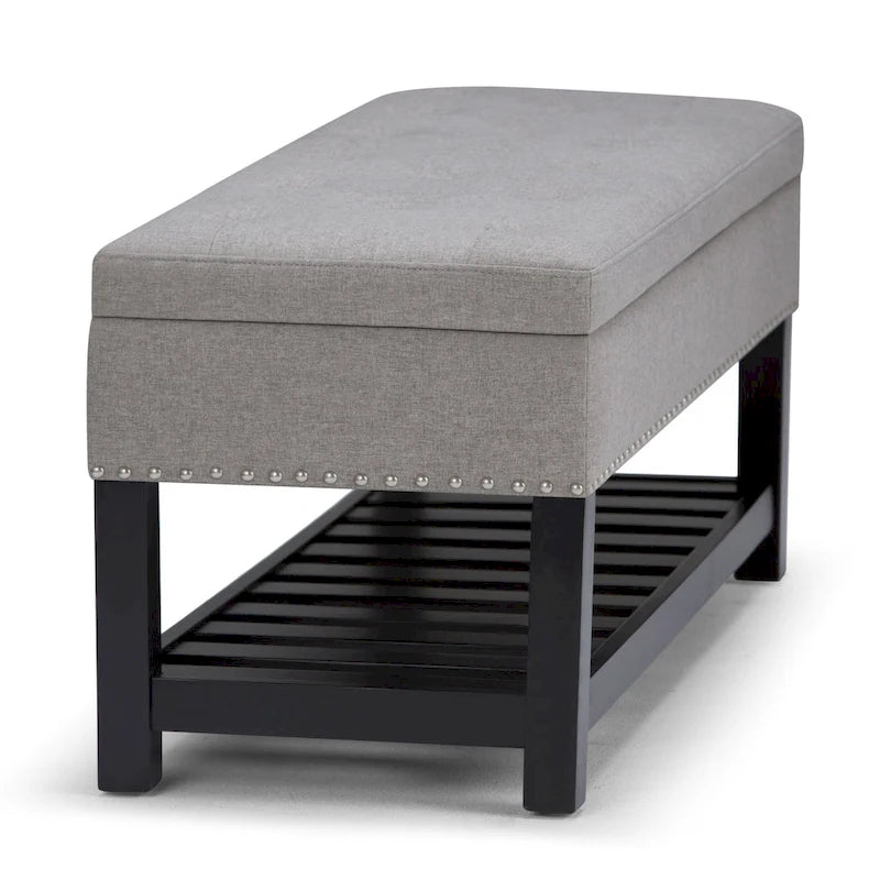 Panca pouf rettangolare Riley da 43 pollici - 43 L x 17 P x 19 A