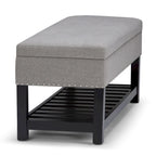 Panca pouf rettangolare Riley da 43 pollici - 43 L x 17 P x 19 A