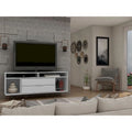 Manhattan   Rockefeller 62.99 In. Metal Leg Media Cabinet Console