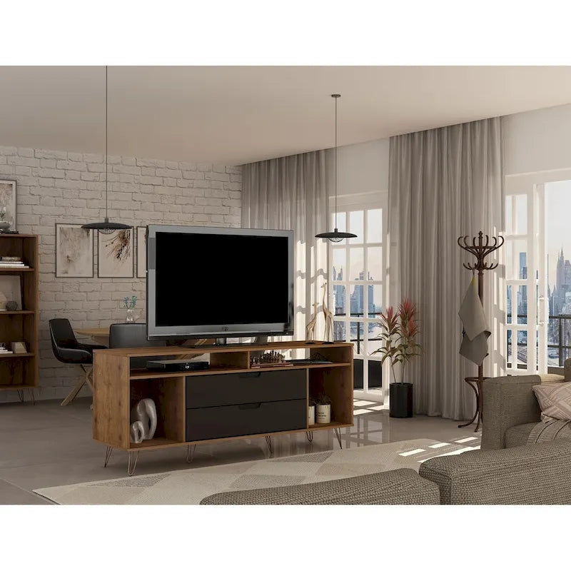 Manhattan Mobile TV con gambe in metallo 62,99 pollici Rockefeller