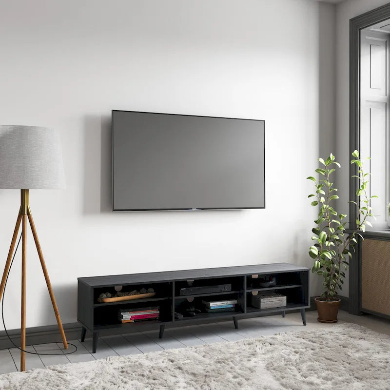 Mobile TV con ripiani aperti, per TV fino a 85 pollici - N/D