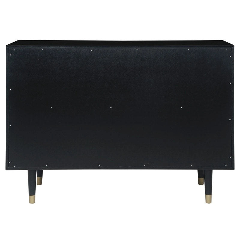 Comò a 6 cassetti Glam testurizzato geometrico